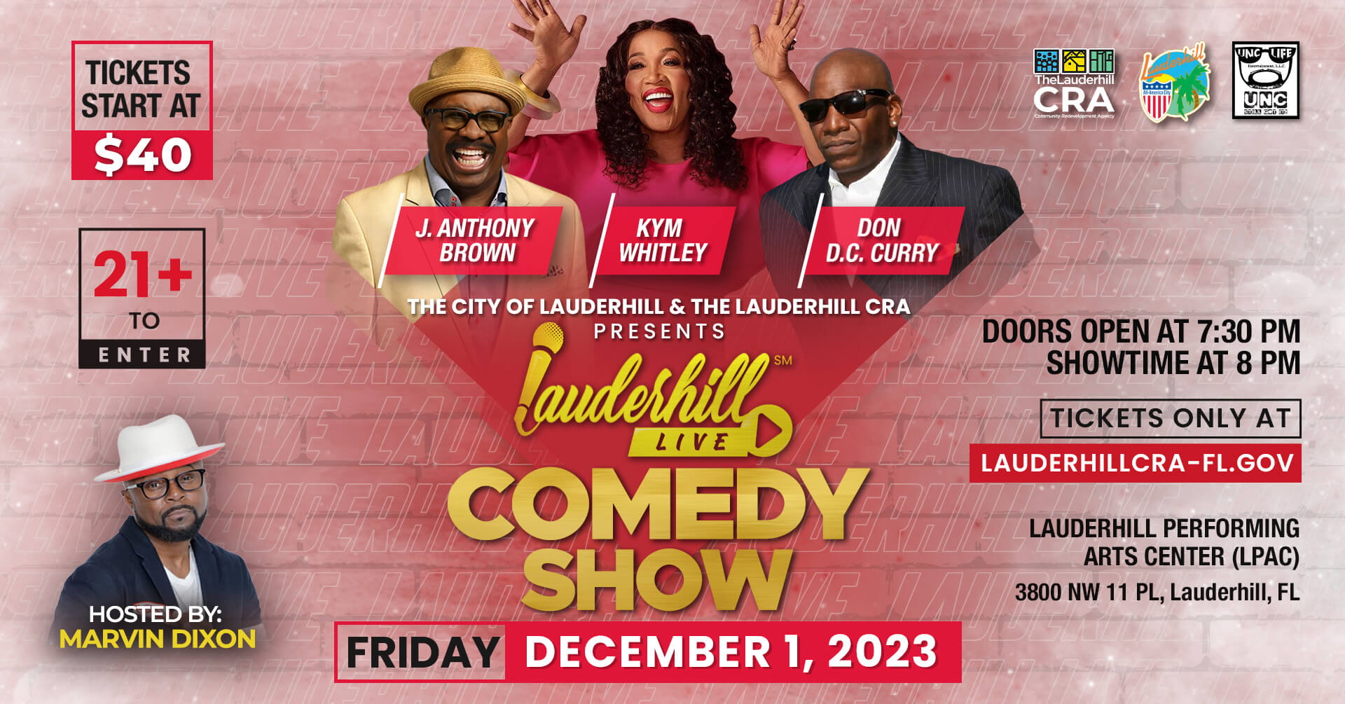 Lauderhill Live Comedy Show Banner